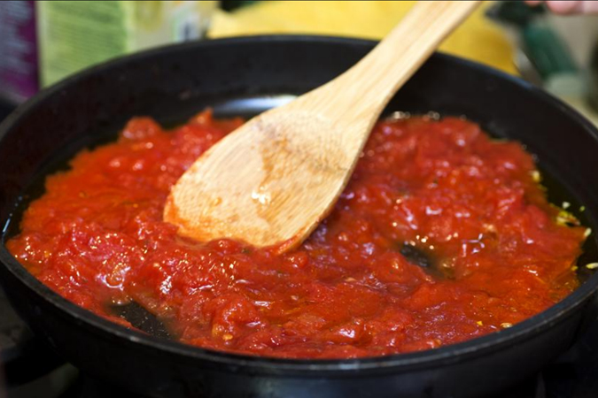 Salsa de tomate con cebolla antioxidante