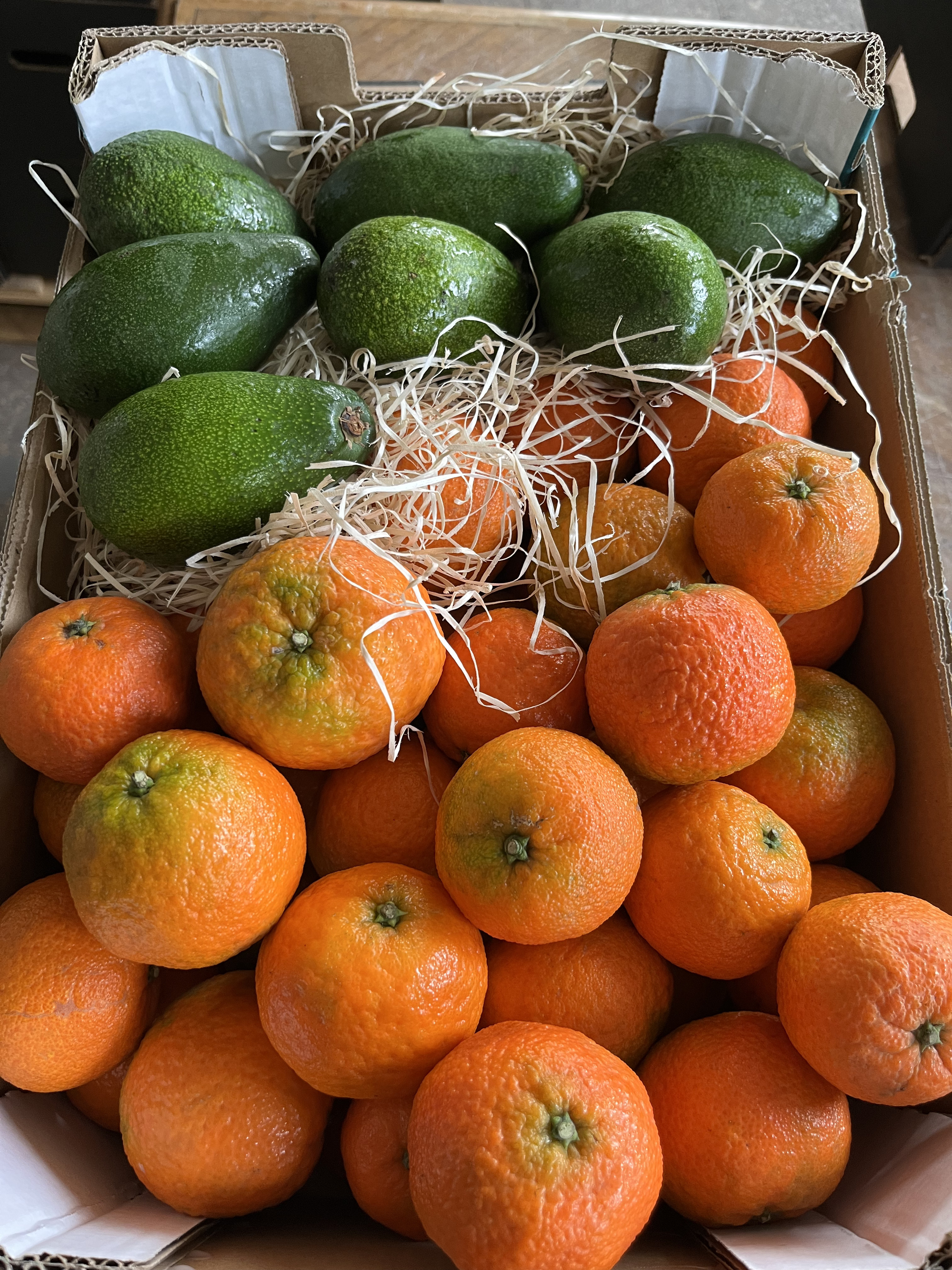 Caja mixta con 8kg mandarina Oronules + 2kg aguacateBacon